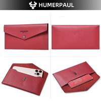 Tas amplop kulit sapi asli kualitas tinggi dompet penyimpan kartu panjang tipis tas genggam paspor dompet ponsel wanita