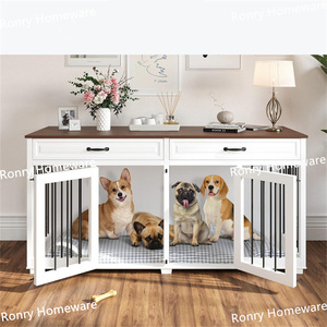 Cama Moderna y Resistente de Madera para Perros, Mueble para Apartamento o Dormitorio, para Perros Medianos o 2 Mascotas Pequeñas - Product Image 3