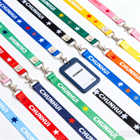 Tali Lanyard Polyester Ramah Lingkungan Custom Print Motif Berkilau Ringan Tempat Kartu Identitas Gantungan Kunci Sepak Bola Guru Perjalanan Kapal Pesiar Kualitas Tinggi