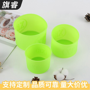 Green Silicone Cake Mold Cylindrical Baking Tool Dishwasher Safe Single Piece - Product Image 2