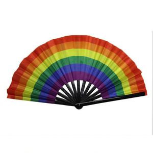 พัดไม้ไผ่พับได้ขนาด 13 นิ้ว ลายพิมพ์สำหรับงานปาร์ตี้ เต้นรำ เทศกาล สไตล์แกะสลัก ของที่ระลึก - Product Image 5