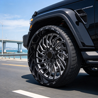 Jantes tout-terrain en aluminium forgé LEAD 20 22 24 pouces, noir mat, à déport profond, avec beadlock, PCD 6x135 6x139.7 pour F150 Silverado Tundra