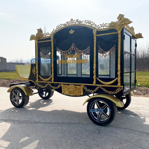 Vehículo de Transporte Especial de Diseño Moderno, Carroza Fúnebre Negra Dorada, Remolque para Funerales - Product Image 4