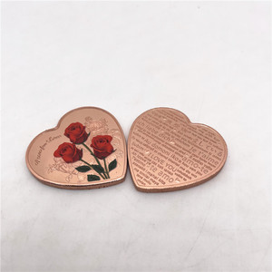 I Love You Metal Love <span class=keywords><strong>Token</strong></span> Recuerdo Monedas Corazón Moneda para San Valentín Boda <span class=keywords><strong>Rose</strong></span> Metal Craft Gift - Product Image 1