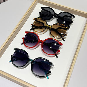 Venta al por mayor de gran tamaño redondo único gafas de sol gradiente lente marco gafas de moda Retro colorido Sun Shades - Product Image 2