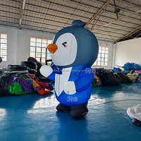 Mascotte gonflable pingouin, décoration de pingouin de dessin animé pour événements extérieurs, publicité, fêtes, Noël, usage commercial