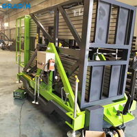 Plateforme élévatrice télescopique portable, échelles élévatrices verticales, élévateur hydraulique électrique à quatre mâts, élévateur portable en alliage d'aluminium