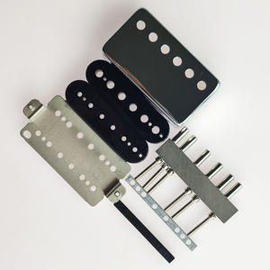 Piezas de pastilla de <span class=keywords><strong>guitarra</strong></span> <span class=keywords><strong>eléctrica</strong></span> Alnico 5 LP, placa base de níquel y plata para bricolaje, <span class=keywords><strong>kit</strong></span> de <span class=keywords><strong>construcción</strong></span> de pastilla humbucker - Product Image 3