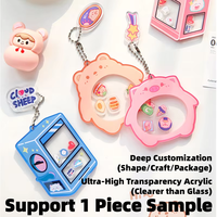 Porte-clés créatif ouvrable en acrylique imprimé personnalisé, breloques anime mignonnes, accessoires de porte-clés en plastique Kawaii, jouets