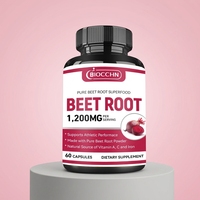 Capsules de racine de betterave équivalentes à 8000 mg, 60 unités, pour l'équilibre nutritionnel général