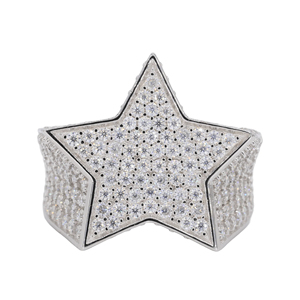 Anillo de Moda de Plata 925 con Incrustaciones de Diamantes Moissanite VVS, Estilo Hip Hop, para Hombre y Mujer, Suministro de Fábrica - Product Image 5