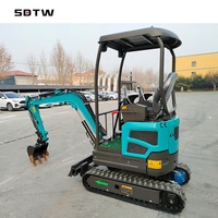 Mini-excavatrice sur chenilles de qualité supérieure de Chine, la plus petite, 1,5 à 1,6 tonne, mini-excavatrice de 1600 kg avec moteur Kubota Yanmar