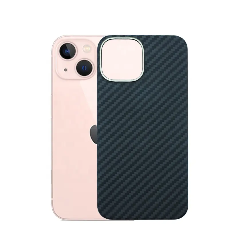 2022 Best Sell Luxury Wireless Charger 100% Pure Aramid Fiber Metal Botton Mobile Phone Bag Case Cover For iPhone11 12 13
