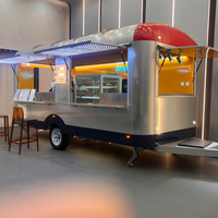 Remorque alimentaire mobile en alliage d'aluminium sur mesure, entièrement équipée, pour la vente de frites, pizzas, café, hot-dogs, bière en extérieur