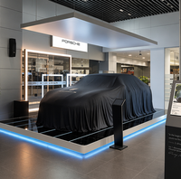 Housse de présentation élégante en satin de soie premium pour voiture, avec logo de marque personnalisé, tissu à haute élasticité