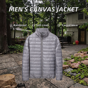 Chaqueta Safari DAN5724 de Color Sólido para Hombre, Talla Grande, Cierre de Cremallera, Tela de Lona Impermeable, Informal, para Invierno - Product Image 2