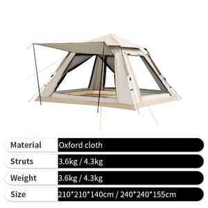 Carpa de Camping Instantánea Plegable para Playa y Exteriores, Fácil de Instalar, Promoción Mayorista 2024 para Negocios - Product Image 2
