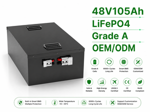 Batterie solaire OEM/ODM 48V/51.2V 105Ah 5376Wh 1C pour stockage d'énergie domestique, alimentation de secours télécom, packs de batteries au lithium LFP48100 Prix usine - Product Image 5