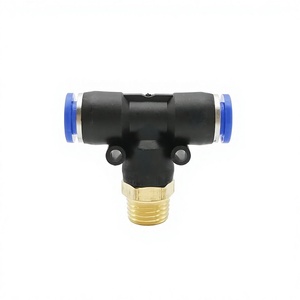 YIIDNN Pneumatic Fitting PB Threaded Straight <b>Quick</b> Joint Air <b>Connector</b> Male-thread 1/2'1/4'3/8'1/8 Other Material - Product Image 5