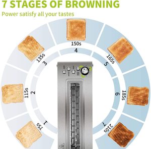 New Design Electric Stainless Steel 2 Slices Household App-Controlled Mechanical Timer 1200W <strong>Toaster</strong> Removable Crumb <strong>Tray</strong> - Product Image 4