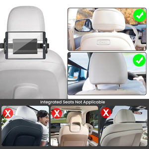 Suporte para Telefone e Tablet para Banco Traseiro de Carro Ajustável e Dobrável com Montagem Telescópica para Celulares e Tablets de 4.7 a 12.9 Polegadas - Product Image 4