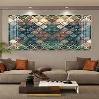 Décoration Murale Musulmane Versets Religieux Arabes Coran Impression Art Islamique Affiche Tableau Moderne en Porcelaine Cristalline