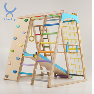 Climbing Frame Playground Climbing Frames XIHA Wood Climbing Frame Playground Indoor Children's Pickler GYM Swing Combination Sports Exercise Sets