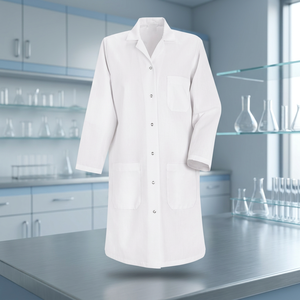 La última bata de laboratorio exclusiva unisex, tela tejida fina de algodón, marca personalizada, servicio OEM, precio competitivo, uniformes médicos - Product Image 3