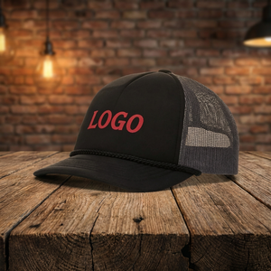 Casquette Trucker en Mousse Style <span class=keywords><strong>Richardson</strong></span> 213 à Profil Bas, Vierge, avec Corde, Broderie Personnalisée, Casquette Trucker en Maille avec Corde sur la Visière – Vente en Gros - Product Image 1