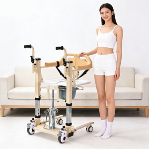 Chaise de toilette hydraulique élévatrice, capacité 250 kg, pour personnes handicapées, équipement de sécurité pour la douche et la salle de bain - Product Image 1