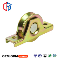Poulie en acier robuste à gorge Y/V/U, design moderne, roue de portail coulissant galvanisée, roulement de support, épaisseur 4 mm, garantie 1 an