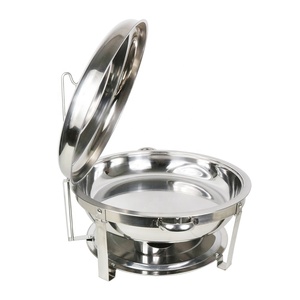 Stainless Steel Buffet Food Warmer for Restaurant and Hotel Kitchen Equipment Circular Chafing <strong>Dish</strong> - Product Image 3