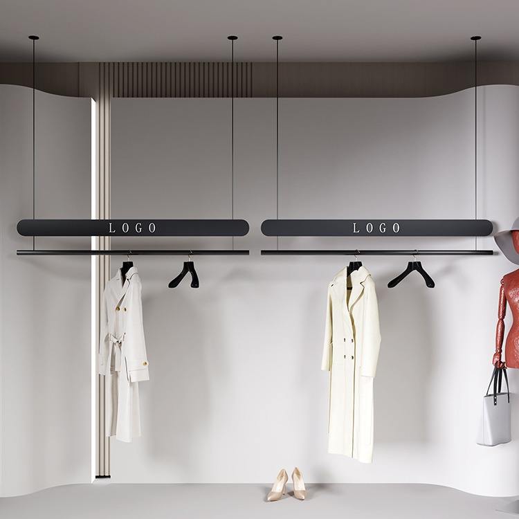HongMing Display Clothing Store Ceiling Hanger Wrought Iron for Multi ...