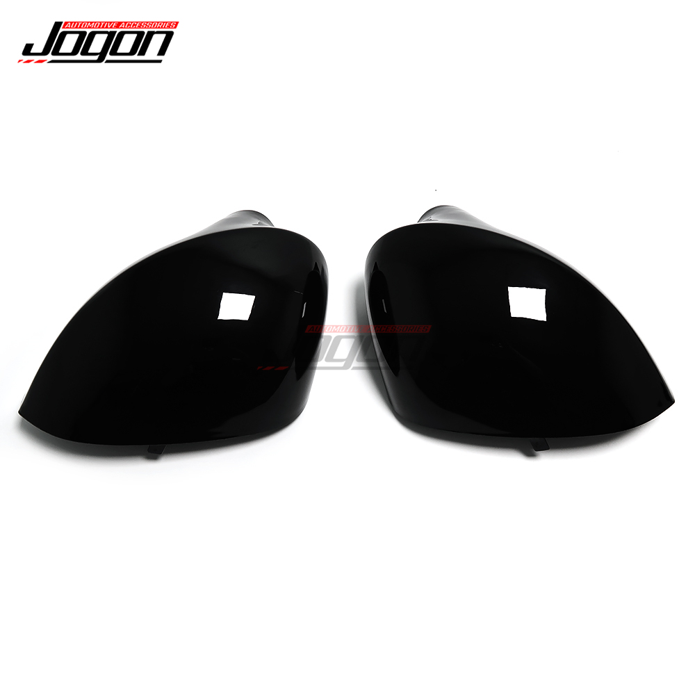 Capuchons De Rétroviseurs Pour Seat Leon MK2, Ibiza MK4, Exeo 2008-2017 - Lot De 2 Coques Noires - Installation Par Adhésif