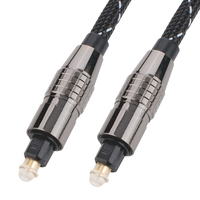Toslink Kabel (Toslink Optische Kabel/Digitale Optische Audio Kabel) 6 Voeten Met Metalen Connectoren En Gevlochten Jas
