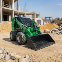 Senpower Mini Skid Steer Loader Log Loader Backhoe Front Loader Dumper EPA Kapasitas Bucket 0.12m Wheel Loader Bertenaga Diesel