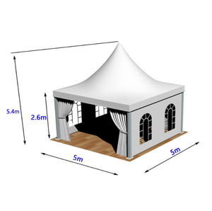 เต็นท์เจดีย์ทรงเจดีย์กันน้ำสำหรับจัดแสดงกลางแจ้งดีไซน์ใหม่ขนาด5x5ม. ใช้กลางแจ้งออกแบบโลโก้ได้ตามต้องการ - Product Image 1