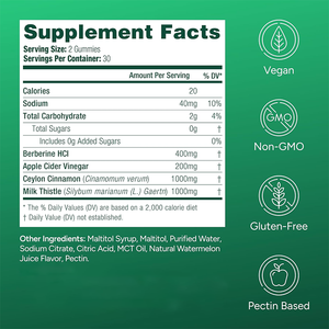 Rosebest – Complément de perte de poids sans sucre à la berbérine de qualité supérieure avec chardon-Marie, cannelle et vinaigre de cidre pour stimuler le métabolisme - Product Image 5