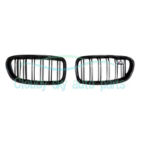 Grilles de calandre de voiture aspect fibre de carbone en plastique ABS, double ligne M3, vente en gros d'usine pour BMW Série 5 F10 2011-2017