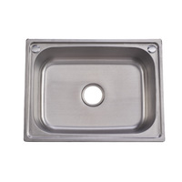 Évier de cuisine en acier inoxydable 201 à bol unique en aluminium de taille personnalisée faite à la main de qualité supérieure pour décor de cuisine moderne