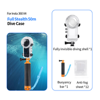 Étui étanche transparent en PC pour caméra de plongée Insta360 X4 60M, accessoire pour caméra de plongée panoramique