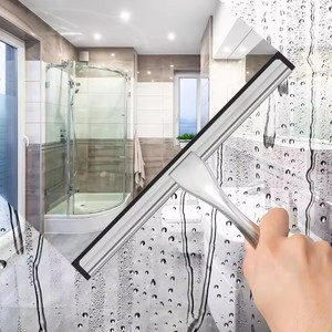 Tergivetro Doccia in Acciaio Inossidabile con 3 Ganci - Tergivetro Professionale Anti-Impronta per Porte Doccia e Finestre del Bagno - Product Image 2