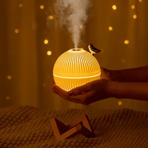 Humidificador de aire con luces LED Lark Planet, difusor de Aroma de aceite de niebla en aerosol H2O, lámpara de Planeta, humidificador de aire de apagado automático USB