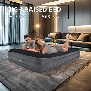 Colchón de aire inflable flocado cómodo, cama doble elevada, muebles de dormitorio de Hospital para el hogar plegables modernos de un solo tamaño - Product Image 2