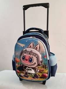 Venta al por mayor 12 pulgadas BESTWILL Custom Kids Trolley Bolsa con ruedas Impermeable de alta calidad Durable Poliéster 3D EVA Patrón de dibujos animados - Product Image 5