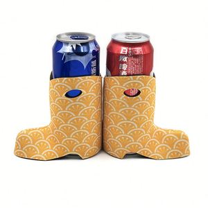 Porte-canettes isothermes en néoprène en forme de bottes avec impression de bière, prix de gros - Product Image 3