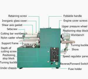 Có thể điều chỉnh tốc độ da tách 110V dây đeo Da điện cắt Giày thủ công Túi giấy da Splitter máy - Product Image 3