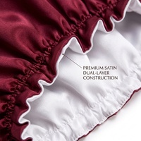 Bonnet de nuit en satin double couche 61g pour femmes aux cheveux bouclés ou longs, couture plate, OEM ODM