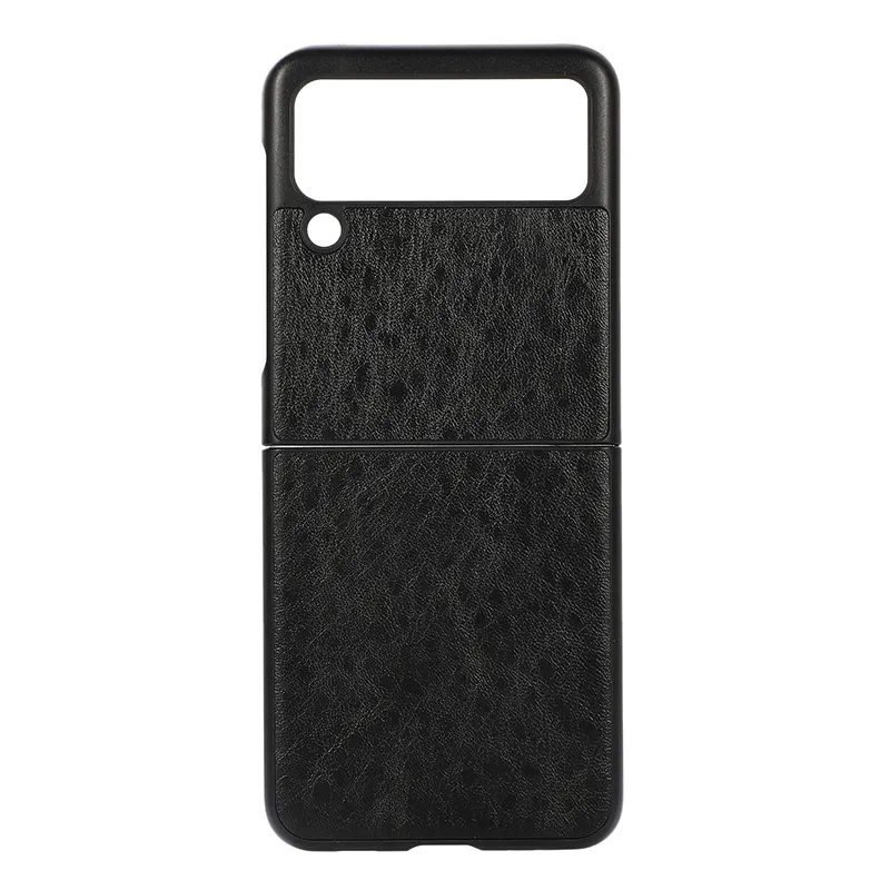 Luxury case for samsung galaxy z flip 3 leather cover cell phone wallet leather case for z flip 3