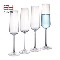 Copas de Vino de Cristal Transparente, Copas para Vino Blanco, Juego de Copas para Vino Tinto